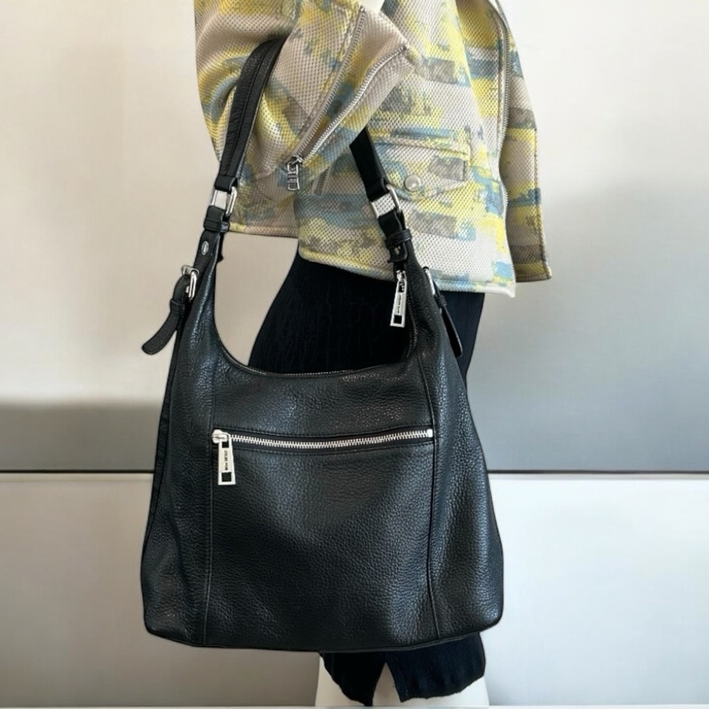Rudsak Atelier Noir Modern Hobo Bag Black Leather